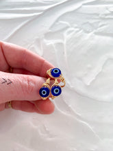 Load image into Gallery viewer, Flat Evil Eye Wire Wrapped Ring