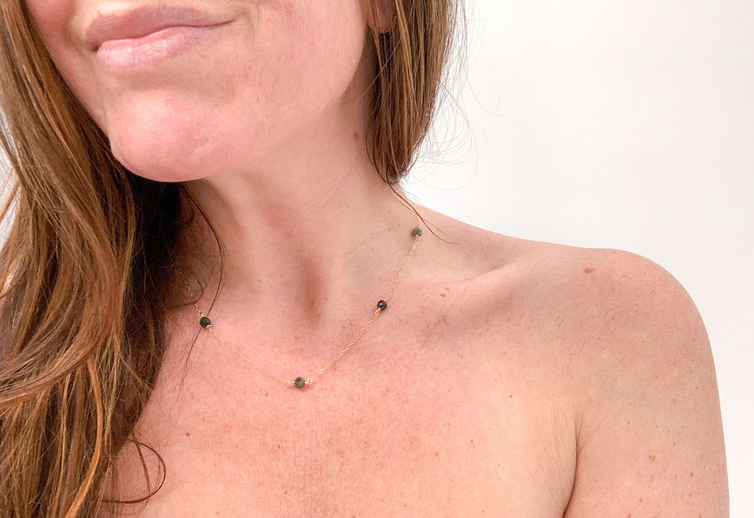 Segmented Birthstone Necklace