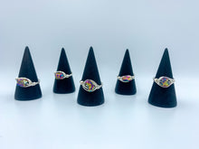 Load image into Gallery viewer, Rainbow Titanium Quartz Wire Wrapped Ring