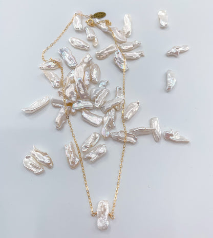 Freeform Pearl Necklace