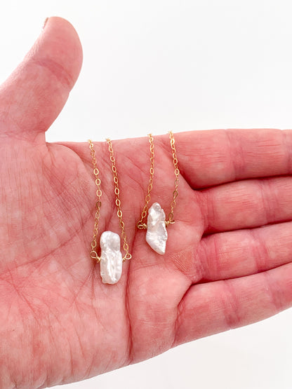 Freeform Pearl Necklace