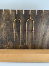 Load image into Gallery viewer, Long Dangle Birthstone Earring