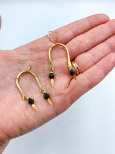 Load image into Gallery viewer, Short Birthstone Arch Earring