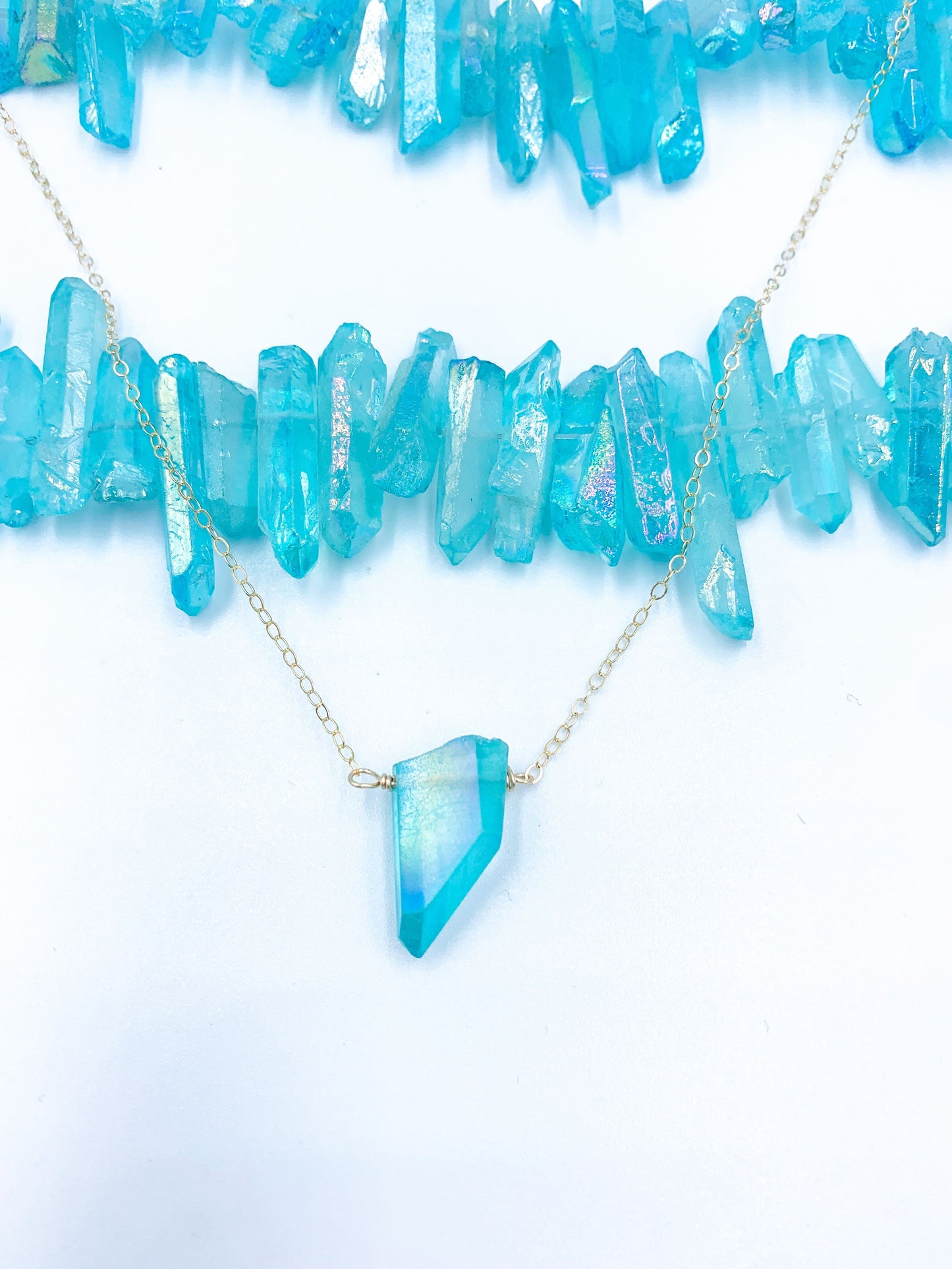 Crystal Point Simple Necklace