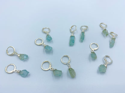 Huggie Raw Gemstone Earring