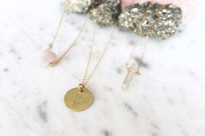 Maine State Stamped Necklace