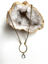 Load image into Gallery viewer, Short Hammered Horseshoe Necklace