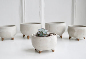 Tiny Footed Ceramic Planter
