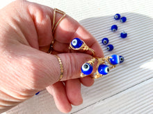 Load image into Gallery viewer, Evil Eye Wire Wrapped Ring