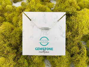 Gemstone Tube Simple Necklace