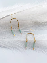 Load image into Gallery viewer, Gemstone Tube Arch Earring