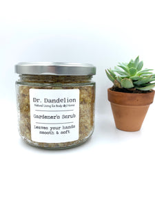 Gardener's scrub for exfoliating hands and feet