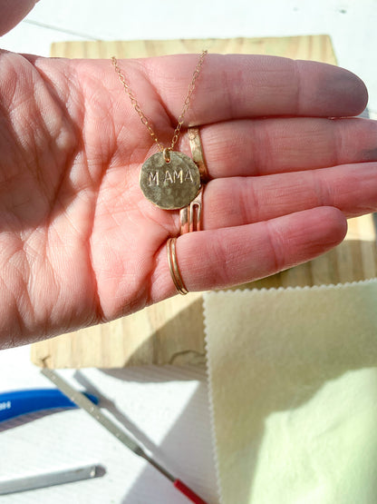 Hammered Mama Necklace