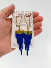 Load image into Gallery viewer, Graduated Suede Fan Earring