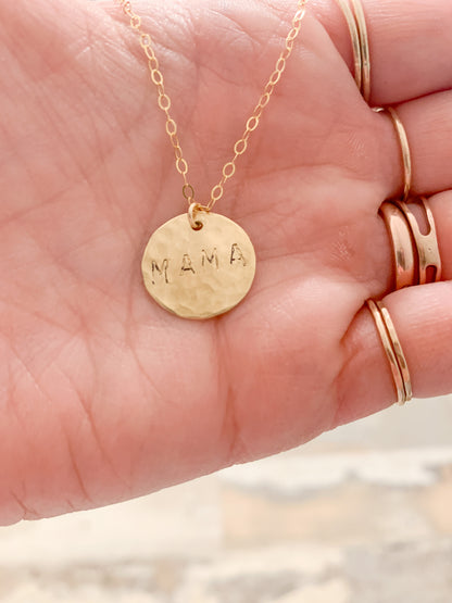 Hammered Mama Necklace