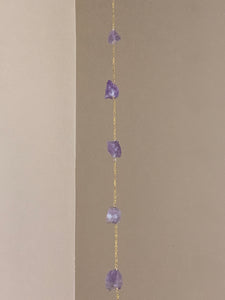 String of Amethyst Crystals Home Decor