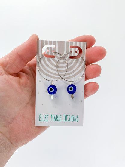 Evil Eye Hoop Earring